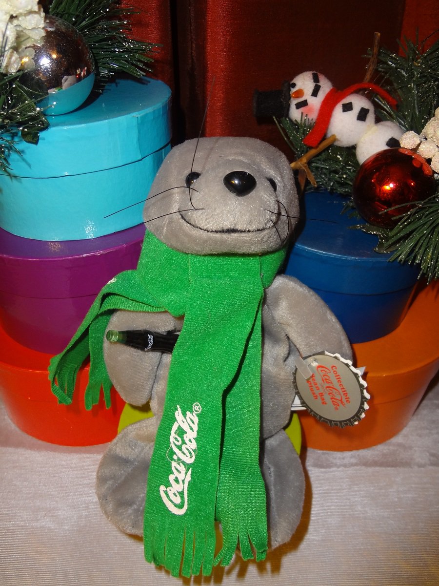 coca cola seal beanie baby