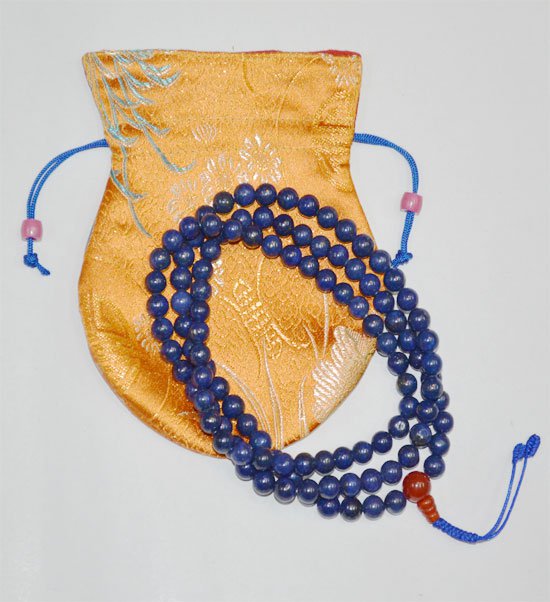 Tibetan Buddhist Lapis Lazuli Mala Prayer Beads