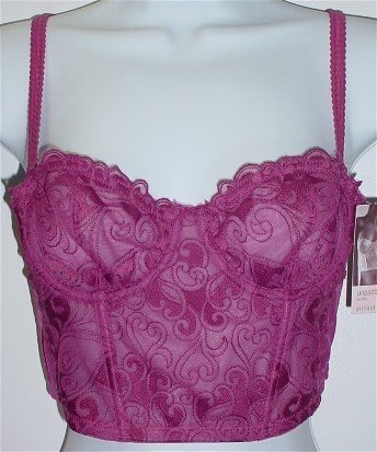 34B ~ Gilligan & O'Malley Luxe Unpadded Rose Splendor Corset Bustier Bra #134973 34 B