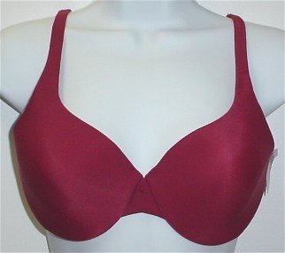 36B ~ Gilligan & O'Malley Ultimate Seamless Padded Demi Burgundy Bra 36 B