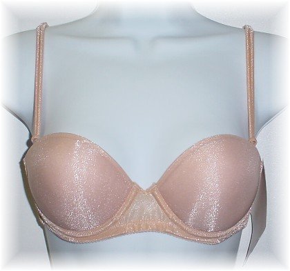36A ~ Lily of France Convertible Strapless Padded Underwire Beige Bra #2101122 36 A