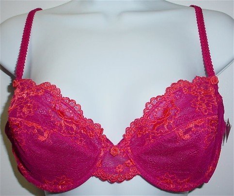 38B ~ Gilligan & O'Malley Padded Demi Underwire Cosmo Pink Bra #133879 38 B