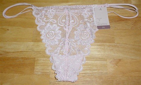 Lot of 6 Gilligan & O'Malley Pink, Mink & Brown Lace String Thong Panties #127652 ~ 2XL Plus Size
