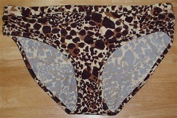 Liz Lange Maternity Brown Leopard Animal Print Bikini Swimsuit Bathing Suit Bottom #134175 ~ XXL 20
