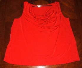No sleeves red stretchy sweather - so comfortable - 3X