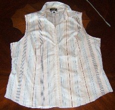 Great white sleeveless stretchy shirt - 2X