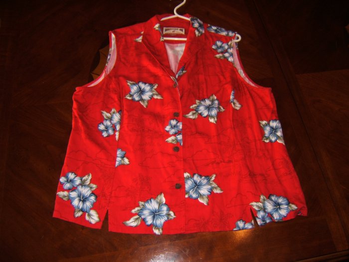 Cozy red summer shirt - 2X
