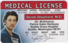 DR. McDREAMY LICENSE