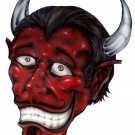 6" printed airbrushed  design devil vinyl decal sticker for any smooth surface.