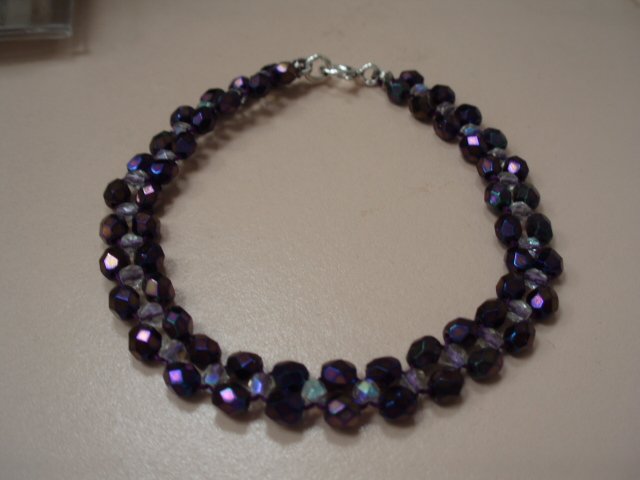 Woven Czech glass bracelet