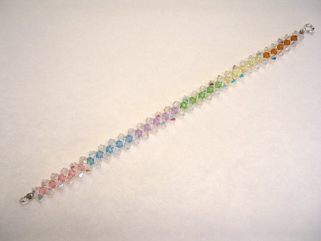 Swarovski woven rainbow bracelet