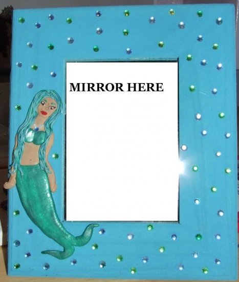 Framed Mermaid Mirror