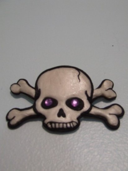 CUSTOM SKULL HAIR CLIP FOR KIDS