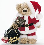 11" STUFFED SANTA BEAR W/BAG