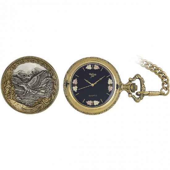 Black Hills Gold Pocket Watch Flying Eagle