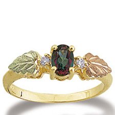 Black Hills Gold Mystic Fire Topaz & Diamond Ring
