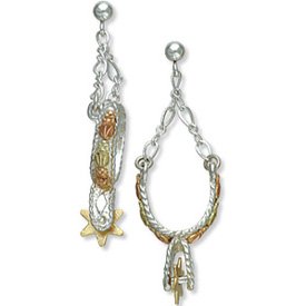 Black Hills Gold On Sterling Silver Spurs Earrings
