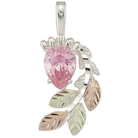 Black Hills Gold Necklace Pink Ice Sterling Silver