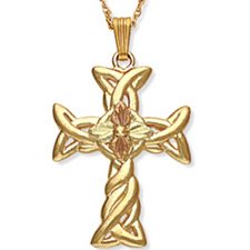 Black Hills Gold Celtic Cross Necklace