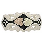 Black Hills Gold Ring Ladies Antiqued Sterling Silver