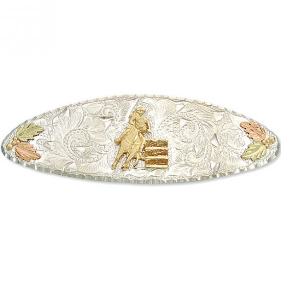 Black Hills Gold On Sterling Silver Barrel Racer Barrette