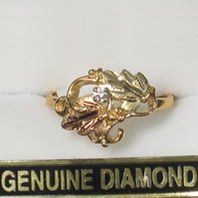 Black Hills Gold Diamond .05 Exquisite Ladies Ring