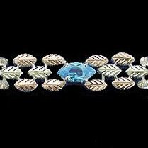 Black Hills Gold Bracelet Swiss Blue CZ Silver Cuff And Chain