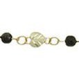 Black Hills Gold Bracelet Faceted Round Black Onyx
