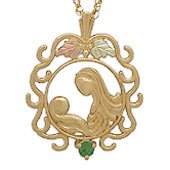 Black Hills Gold Necklace Mother's Love 1 Genuine Birthstone All Months