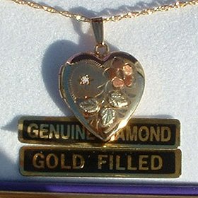 Black Hills Gold Diamond Locket Necklace