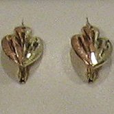 Black Hills Gold Large Heart Leverback Earrings