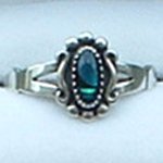 Genuine Oval Paua Shell Ring Ladies Sterling Silver Petite