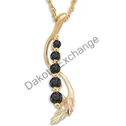 Black Hills Gold Leaves JOURNEY 5 Sapphire Necklace