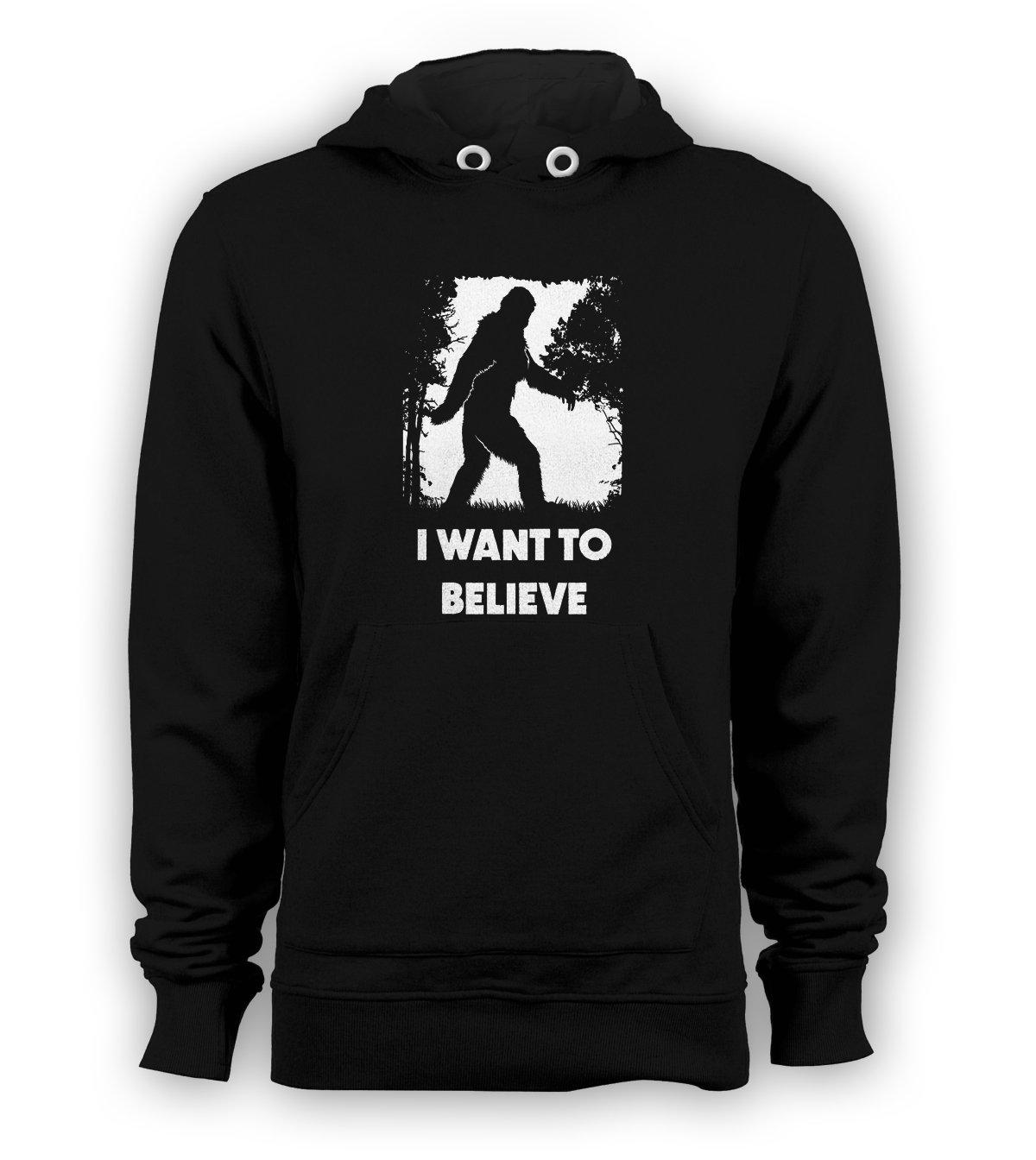 Bigfoot Sasquatch I Want To Believe Men's Pullover Hoodie Sweatshirts Black New