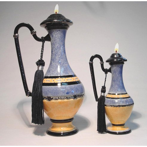 GIZEM Genie of MYSTERY Ceramic Oil Lamp Large 10 inch #2606