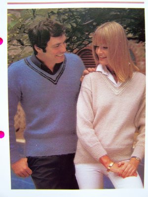 Men's Casual Pattern V-neck Sweater Sweaters