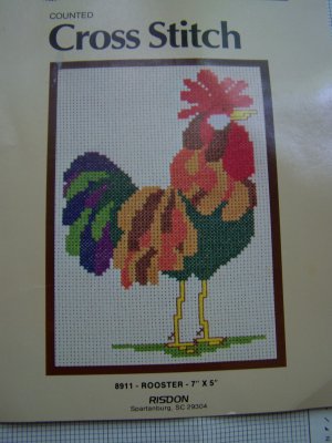 Artecy Cross Stitch. Rooster 1 Counted Cross Stitch Pattern to