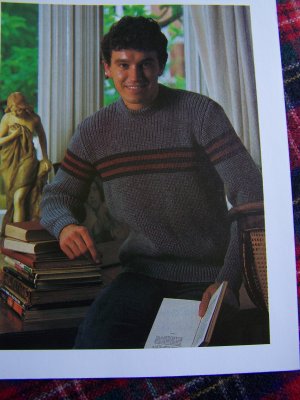 Anny Blatt 92 Knitting Magazine Mens Sweaters Pattern