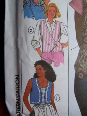 Butterick 3311 Sewing Pattern Vest Headwrap Headband Scarf and Bag