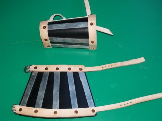 Splinted Leather Bracers, LARP SCA