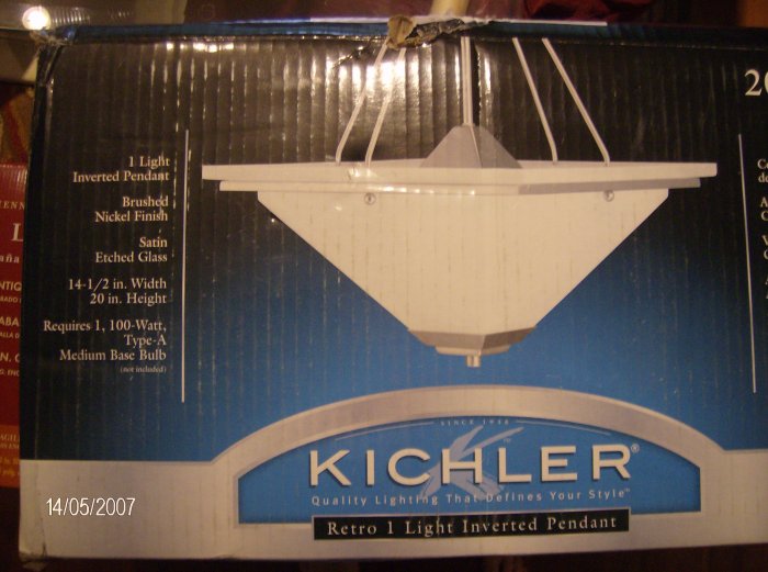 Kichler Retro Inverted Pendant Light