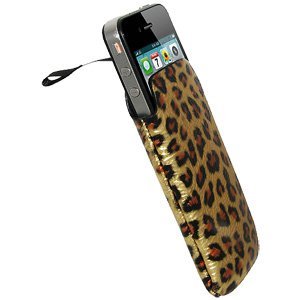 Amzer® Leopard Print Sleeve with Ribbon Pull-Out 83747