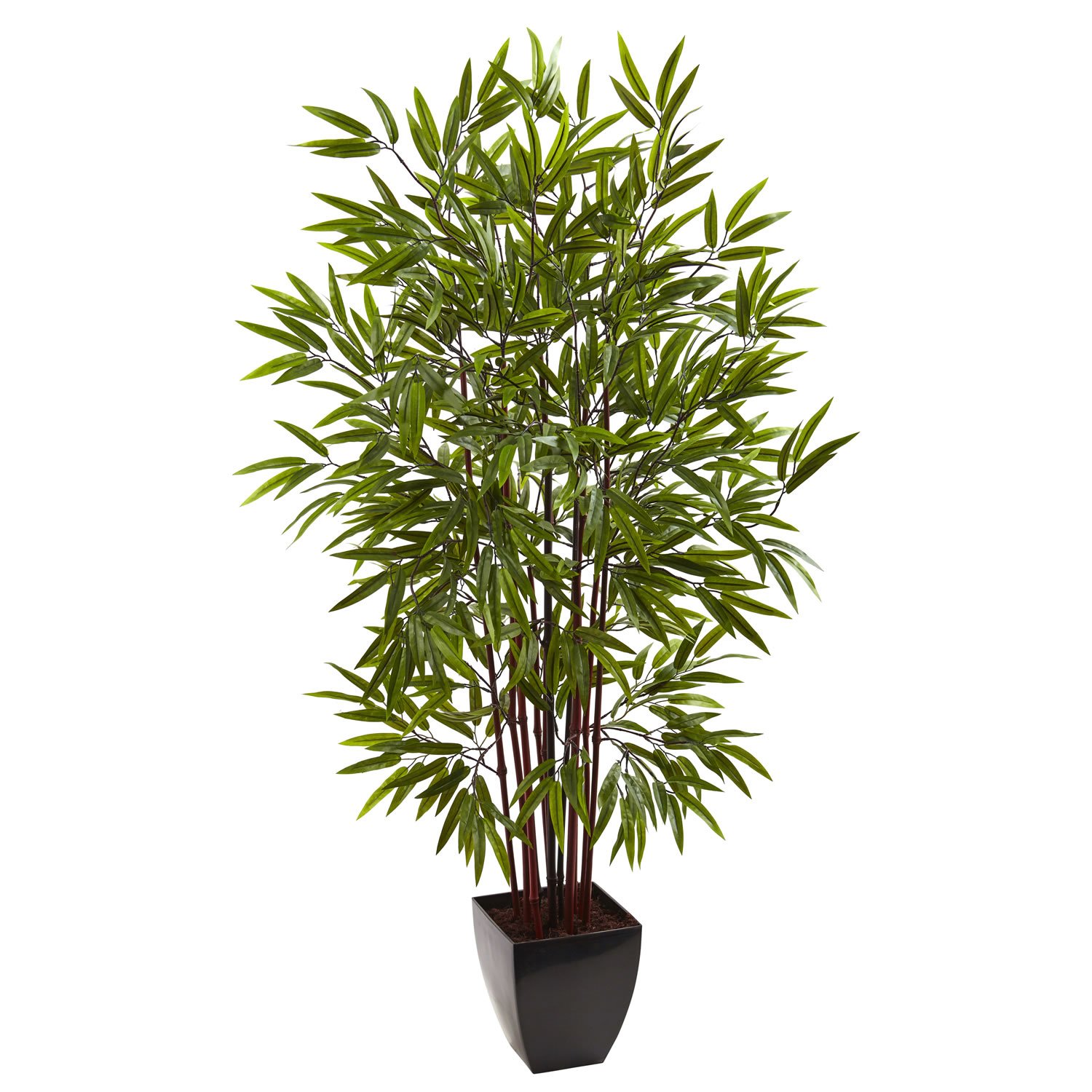 5â Bamboo Silk Tree w/Planter by Nearly Natural: 5458