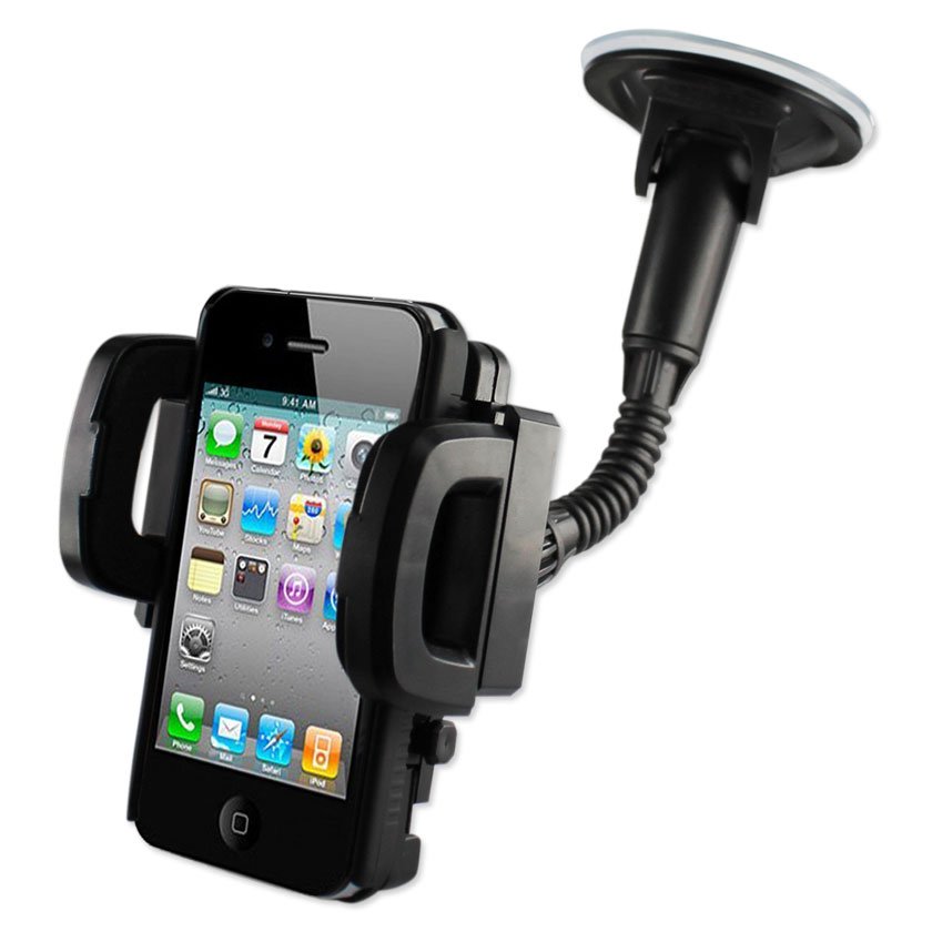 REIKO UNIVERSAL SUCTION GLASS WINDOW PHONE HOLDER IN BLACK HLD01-BK