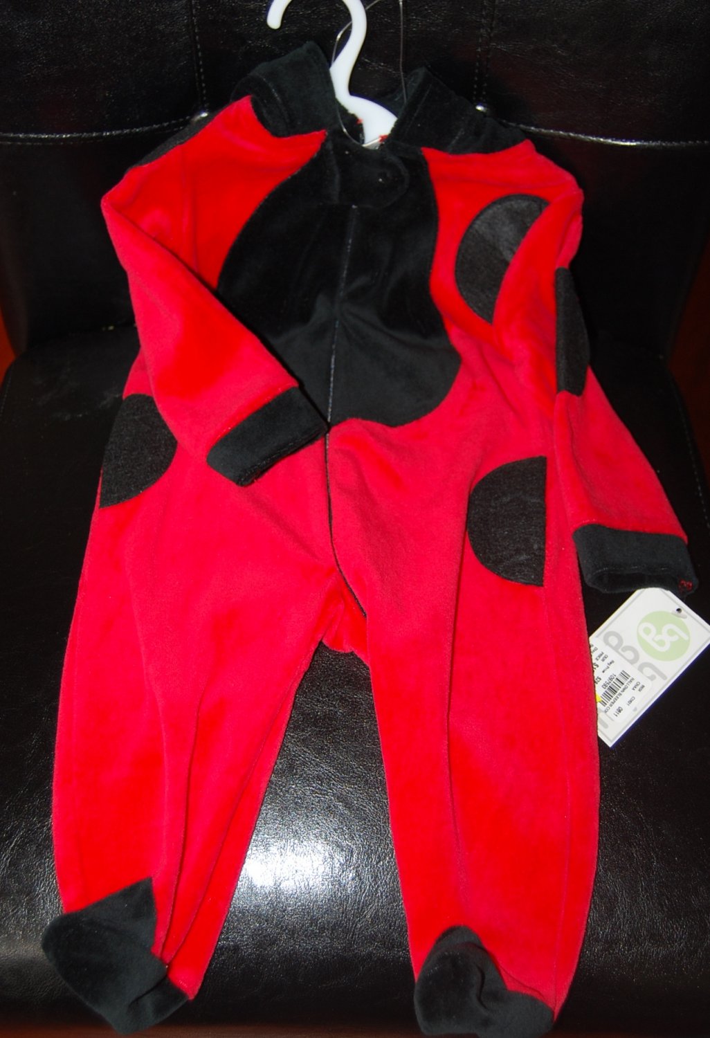 Absorba Red & Black Hooded Ladybug Halloween Jumper 0-3Months