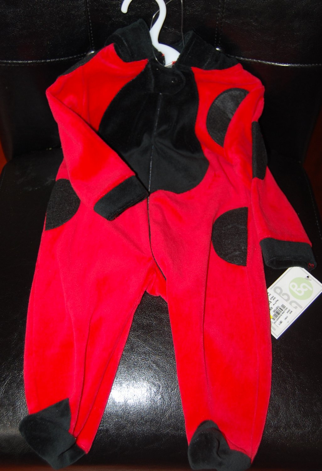 Absorba Red & Black Hooded Ladybug Halloween Jumper 3-6Months