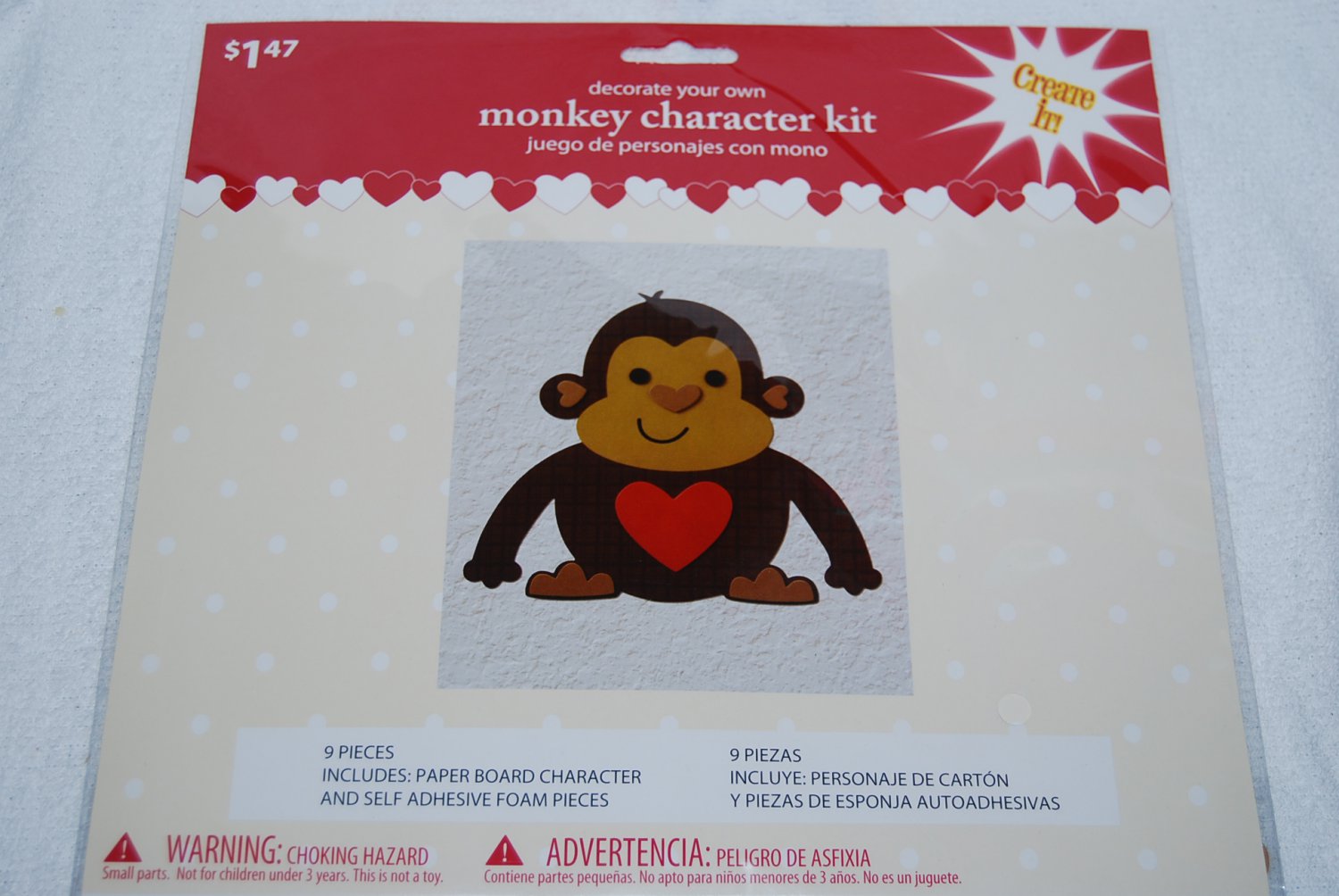 Decorate Your Own Brown Monkey Character Kit