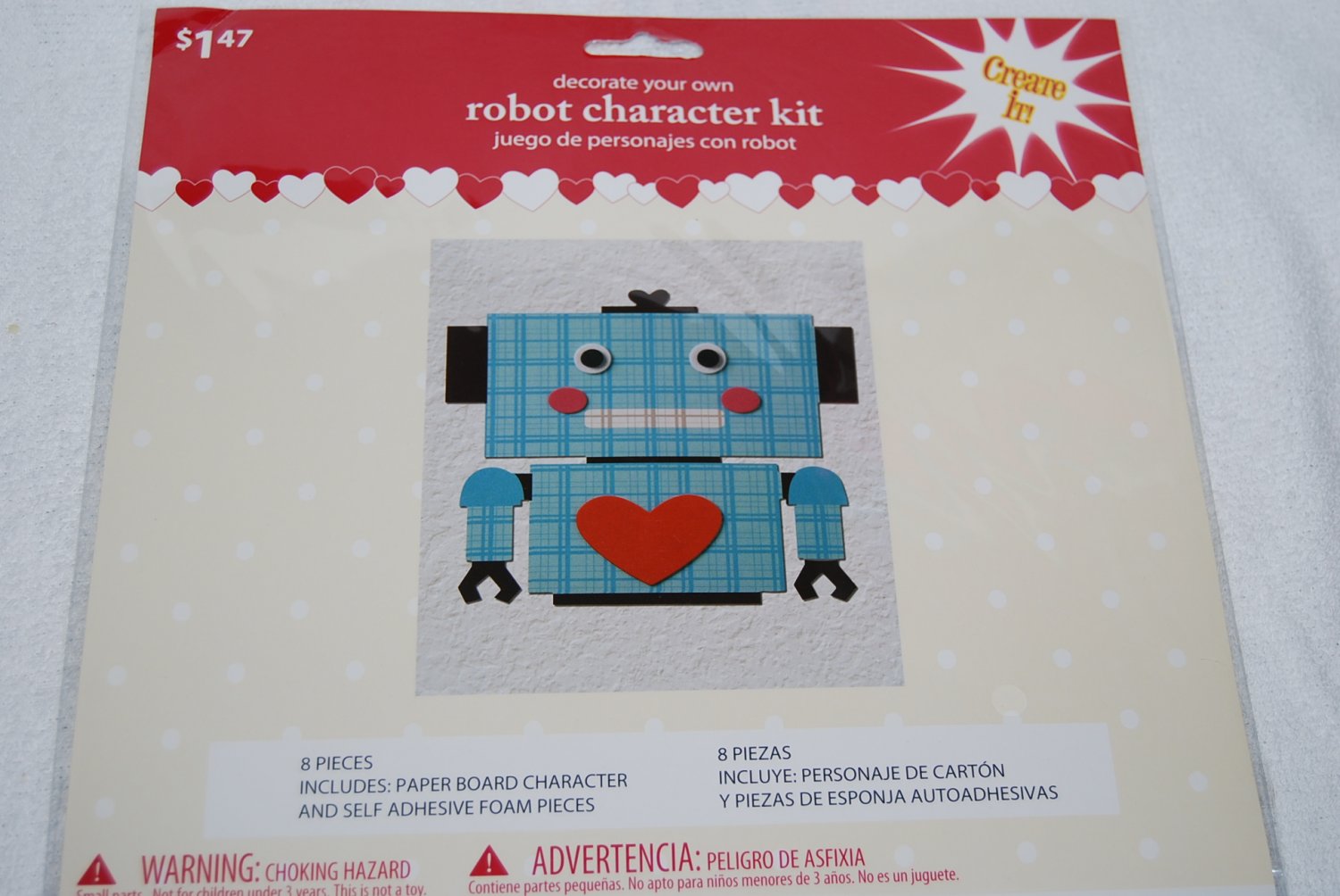 Decorate Your Own Blue Robot Character Kit