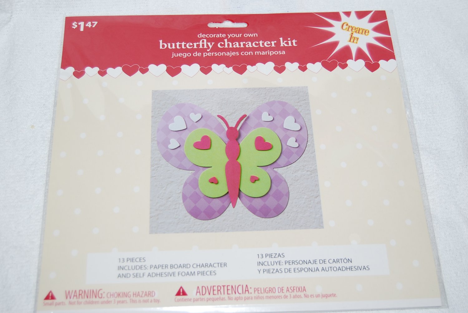 Decorate Your Own Purple Butterfly Character Kit