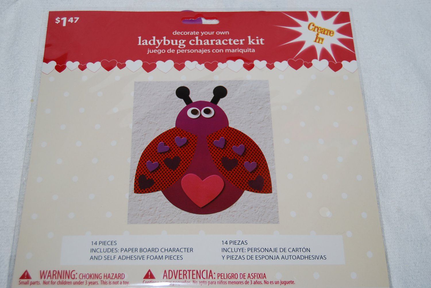 Decorate Your Own Red Ladybug Character Kit